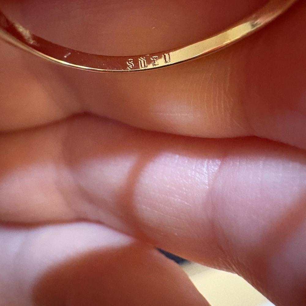New gold plated over 925  sterling‎ silver siizu ring, grade AAA cubic zirconia - Picture 3 of 3